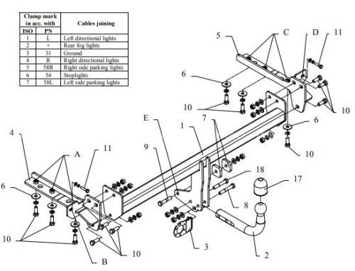 Auto sakabes āķis  HONDA FR-V